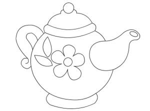 Çaydanlık boyama sayfası,  coloring page, Sevimli Çaydanlık Çiz, 