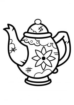 Çaydanlık boyama sayfası,  coloring page, Güzel Çaydanlık Çiz, 