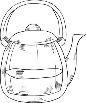 Çaydanlık boyama sayfası,  coloring page, Çizim Baskı Çaydanlık, 