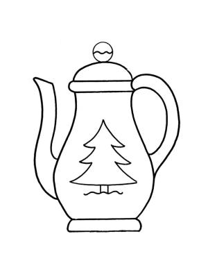 Çaydanlık boyama sayfası,  coloring page, Çaydanlık Küçük, 