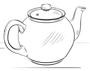 Çaydanlık boyama sayfası,  coloring page, Küçük Çaydanlık Çiz, 