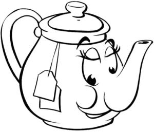 Çaydanlık boyama sayfası,  coloring page, Çizim Hanım Çaydanlığı, 