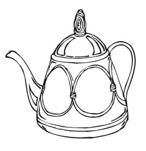 Çaydanlık boyama sayfası,  coloring page, Ücretsiz Yazdırılabilir Çaydanlık Çiz, 