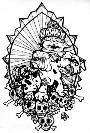 Cerberus boyama sayfası,  coloring page, Cerberus Yetişkinler Içindir, 