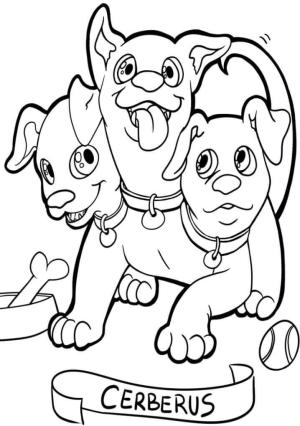 Cerberus boyama sayfası,  coloring page, Bebek Serberusu, 