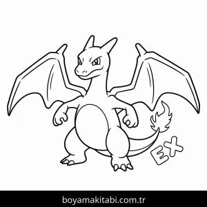 Charizard boyama sayfası – yaratıcılığı geliştirir, keyifli zaman