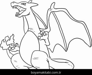 Charizard boyama sayfası – ücretsiz yazdır, boyama etkinliği