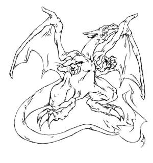 Charizard boyama sayfası,  coloring page, Kertenkele Charizard, 