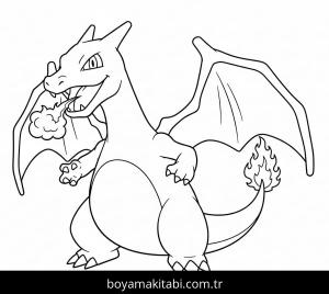 Charizard boyama sayfası – boyama etkinliği, çocuk aktivitesi