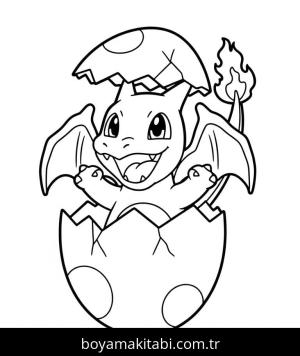 Charizard boyama sayfası – keyifli zaman, renkli çizimler