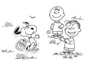 Charlie Kahverengi boyama sayfası,  coloring page, Charlie Brown Paskalya, 