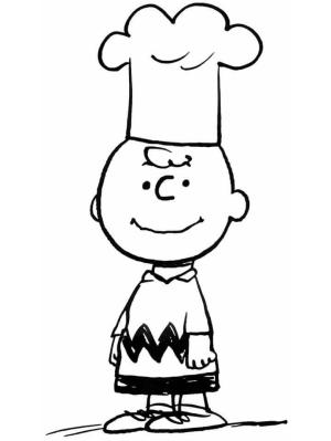 Charlie Kahverengi boyama sayfası,  coloring page, Şef Charlie Brown, 