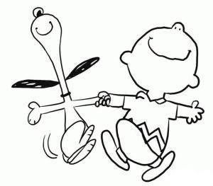 Charlie Kahverengi boyama sayfası,  coloring page, Mutlu Snoopy ve Charlie Brown, 