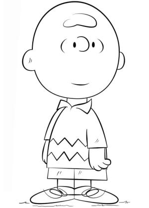 Charlie Kahverengi boyama sayfası,  coloring page, Charlie Brown Sevimli, 