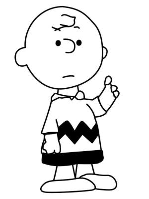 Charlie Kahverengi boyama sayfası,  coloring page, Charlie Brown 1, 