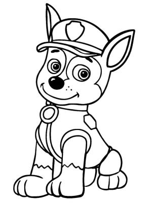 Chase Paw Patrol boyama sayfası,  coloring page, Güzel Chase Paw Patrol, 