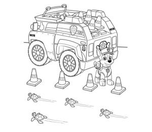 Chase Paw Patrol boyama sayfası,  coloring page, Ücretsiz yazdırılabilir Chase Paw Patrol, 