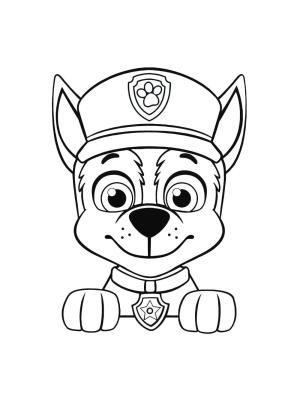 Chase Paw Patrol boyama sayfası,  coloring page, Güzel Chase, 