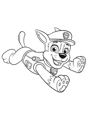 Chase Paw Patrol boyama sayfası,  coloring page, Chase Paw Patrol’yi Çalıştırmak, 