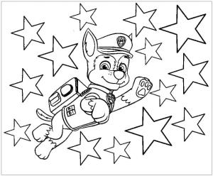 Chase Paw Patrol boyama sayfası,  coloring page, Paw Patrol Chase, 