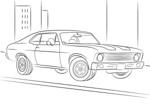 Chevrolet boyama sayfası,  coloring page, 1970 Chevrolet arabası, 