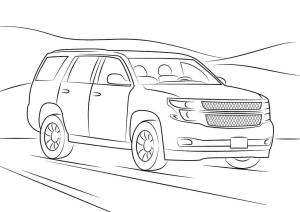 Chevrolet boyama sayfası,  coloring page, Chevrolet Tahoe, 