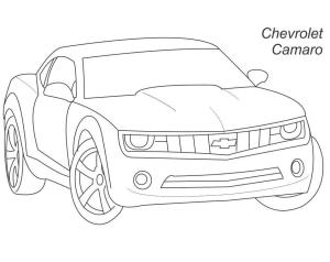 Chevrolet boyama sayfası,  coloring page, Chevrolet Camaro’nun arabası, 