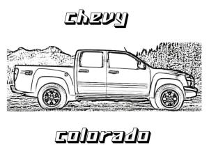 Chevrolet boyama sayfası,  coloring page, Chevrolet Colorado’lu araba, 