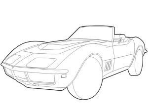 Chevrolet boyama sayfası,  coloring page, Chevrolet Corvette, 