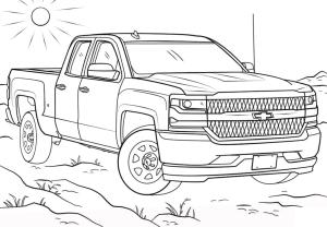 Chevrolet boyama sayfası,  coloring page, Chevrolet Kamyonet, 