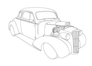 Chevrolet boyama sayfası,  coloring page, Chevrolet Coupe Hot Rod, 