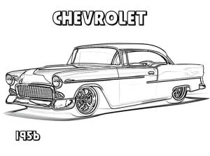 Chevrolet boyama sayfası,  coloring page, 1956 Chevrolet arabası, 