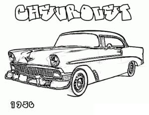 Chevrolet boyama sayfası,  coloring page, Chevrolet 1956, 