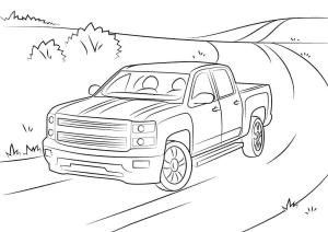 Chevrolet boyama sayfası,  coloring page, Chevrolet Silverado, 