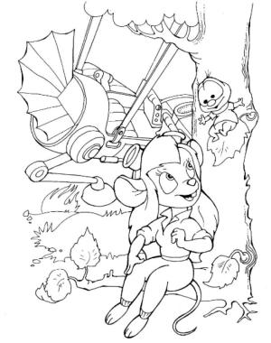 Chi İle Dale boyama sayfası,  coloring page, Gadget Mola Veriyor, 