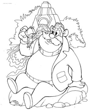 Chi İle Dale boyama sayfası,  coloring page, Zipper ve Monty, 