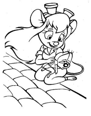 Chi İle Dale boyama sayfası,  coloring page, Zipper Çok Yorgun, 