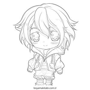 Chibi boyama sayfası – boyama çalışması, yaratıcılığı geliştirir