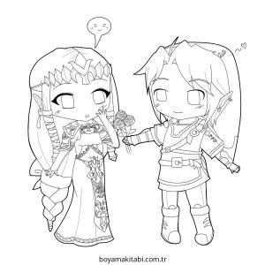 Chibi boyama sayfası – PDF indir, sevimli karakter