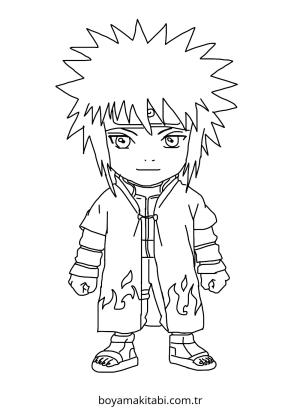 Chibi boyama sayfası – çizgi film temalı, basit çizim