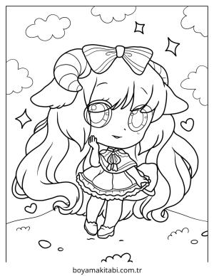 Chibi boyama sayfası – ücretsiz yazdır, boyama etkinliği