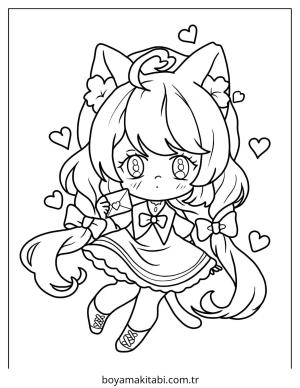 Chibi boyama sayfası – ücretsiz yazdır, boyama etkinliği