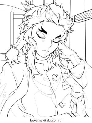 Chibi boyama sayfası – sevimli karakter, sanatsal çalışma