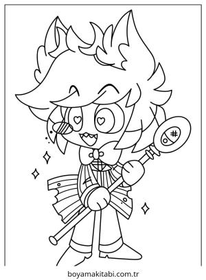 Chibi boyama sayfası – çocuk aktivitesi, PDF indir