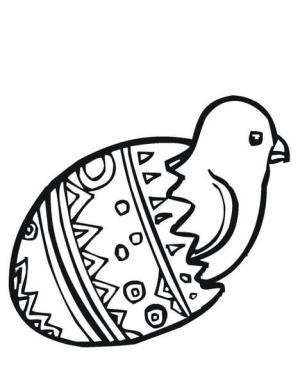 Civciv boyama sayfası,  coloring page, Paskalya Yumurtasında Civciv, 