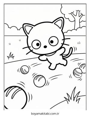 Chococat boyama sayfası – çocuk aktivitesi, PDF indir