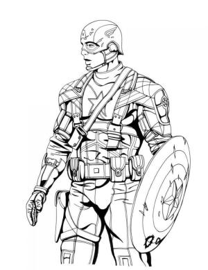 Chris Evans boyama sayfası,  coloring page, Chris’in havalı Kaptan Amerika, 