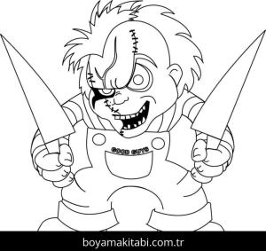 Chucky boyama sayfası – PDF indir, sevimli karakter
