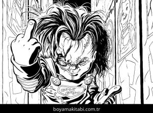 Chucky boyama sayfası – çocuk aktivitesi, PDF indir