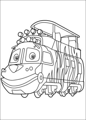 Chuggington boyama sayfası,  coloring page, Mtambo Gülümseyerek, 